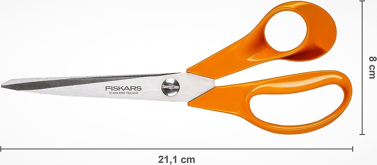 Krejčovské /domácí /univerzální nůžky FISKARS 1005148, s ergonomickou rukojetí, délka 21 cm