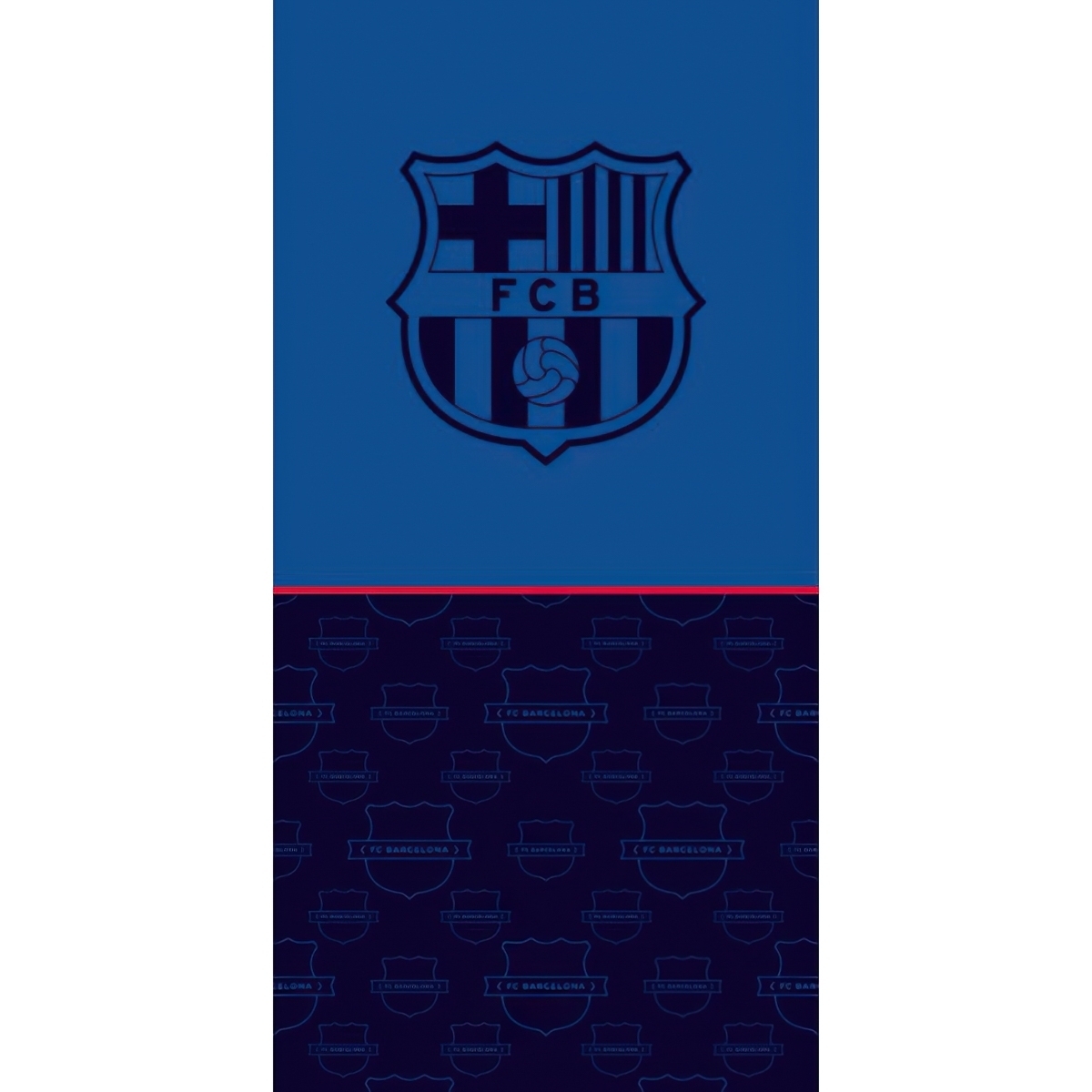 Fotbalová plážová osuška FC BARCELONA ONLY BLUE, tmavě modrá, froté, 70x140cm