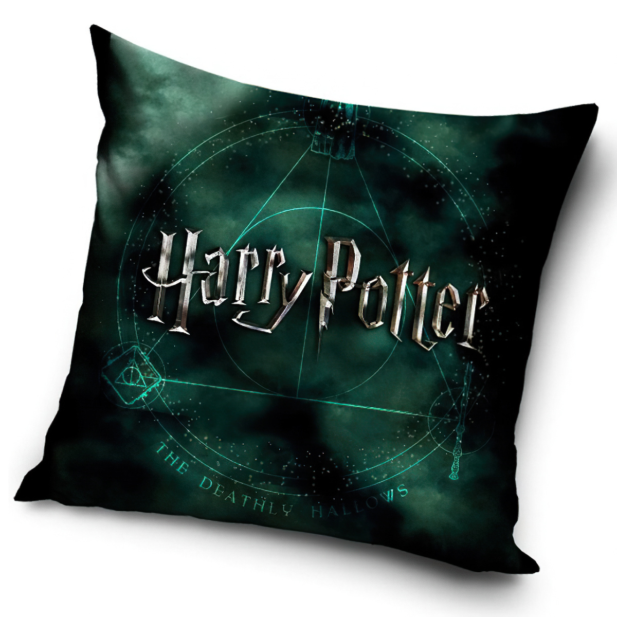 Dětský polštářek HARRY POTTER MAGIC, zeleno-černý, 40x40cm