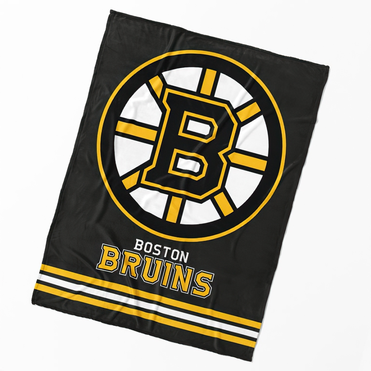 Deka z mikrovlákna (coral fleece) dětská hokejová NHL BOSTON BRUINS ESSENTIAL, žluto-černá, 150x200cm