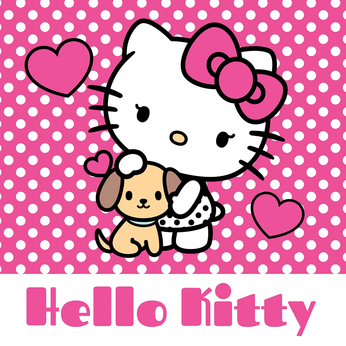 Magický dětský froté ručník HELLO KITTY, růžový, 30x30cm