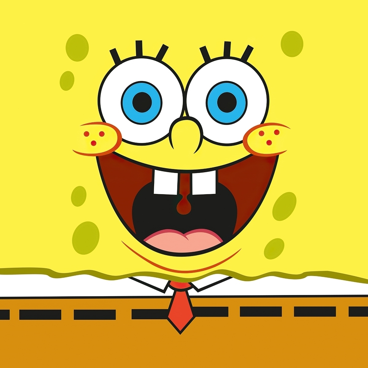 Magický dětský froté ručník SPONGE BOB FACE, žlutý, 30x30cm