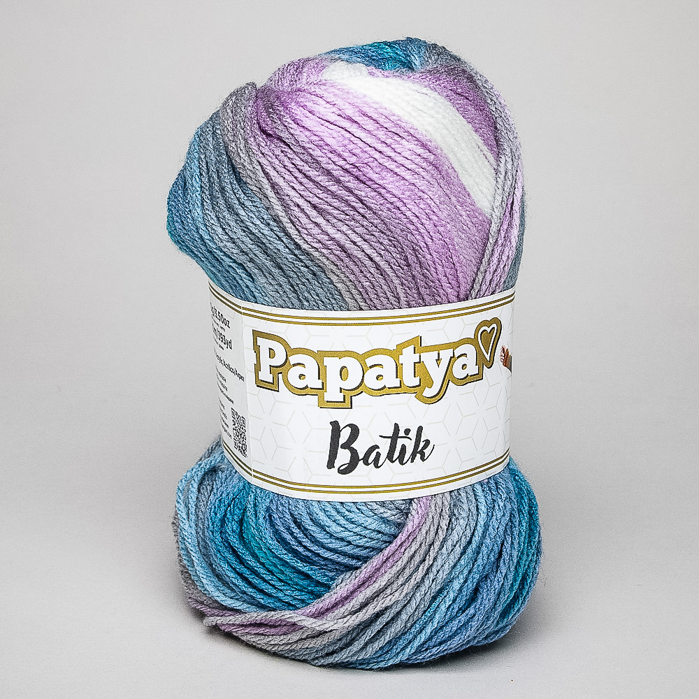 Pletací příze PAPATYA BATIK 554-40 modro-fialová, melírovaná, 100g/360m